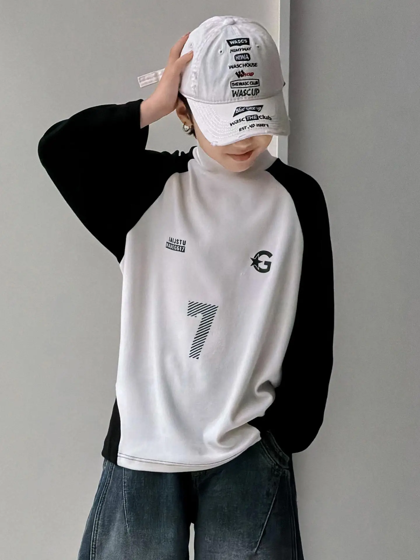Boys Fleece Lined Base Layer Shirt White Black 7 - Image 4