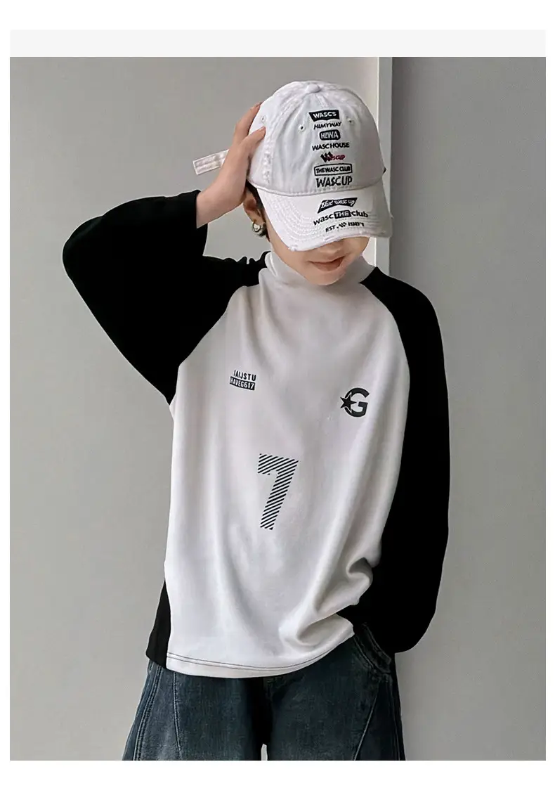 Boys Fleece Lined Base Layer Shirt White Black 7 — feature 10