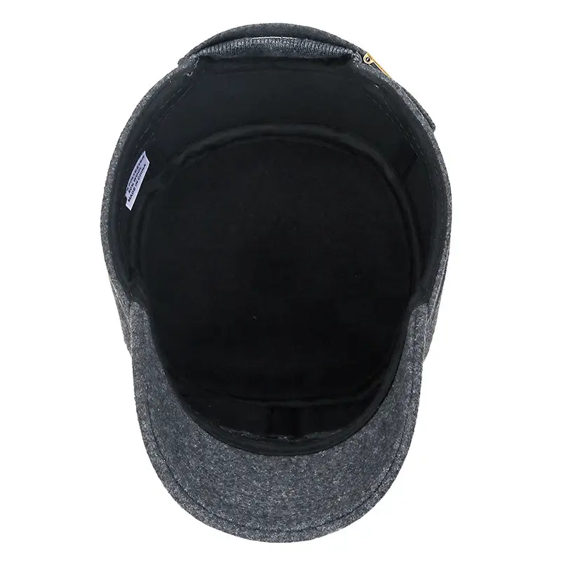 Men Wool Cap Grey Cold Proof Back Sealed - Image 8