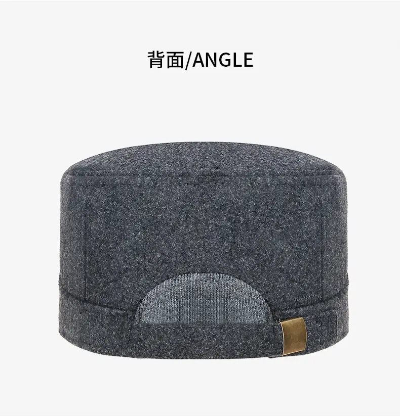 Men Wool Cap Grey Cold Proof Back Sealed — feature 13