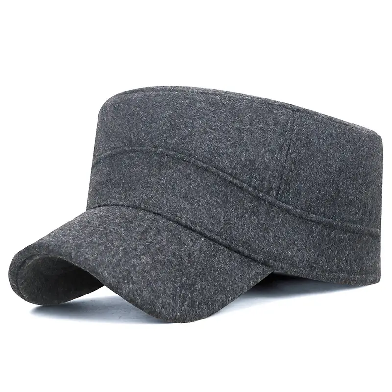 Men Wool Cap Grey Cold Proof Back Sealed - Image 3
