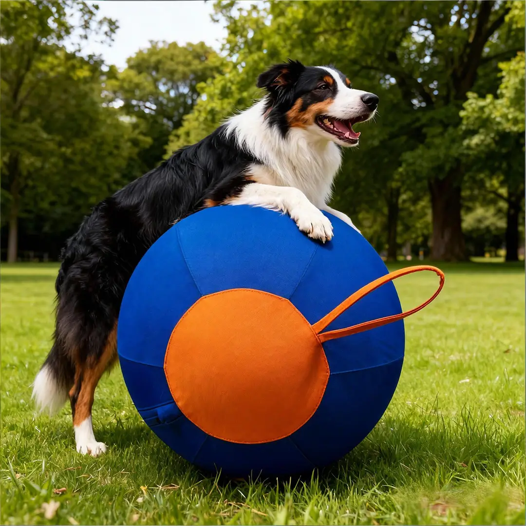 Large Dog Inflatable Chew Ball, Durable Pet Training Ball, Oxford Cloth Toy for Shiba Inu and Corgi Self-Entertainment — feature 4