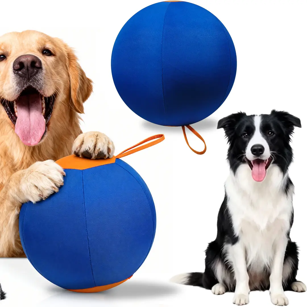 Large Dog Inflatable Chew Ball, Durable Pet Training Ball, Oxford Cloth Toy for Shiba Inu and Corgi Self-Entertainment — feature 8