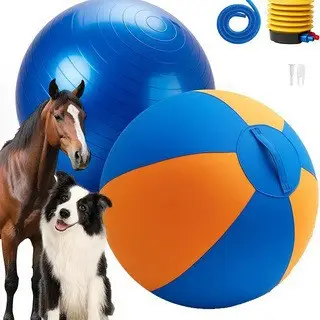 Large Dog Inflatable Chew Ball, Durable Pet Training Ball, Oxford Cloth Toy for Shiba Inu and Corgi Self-Entertainment