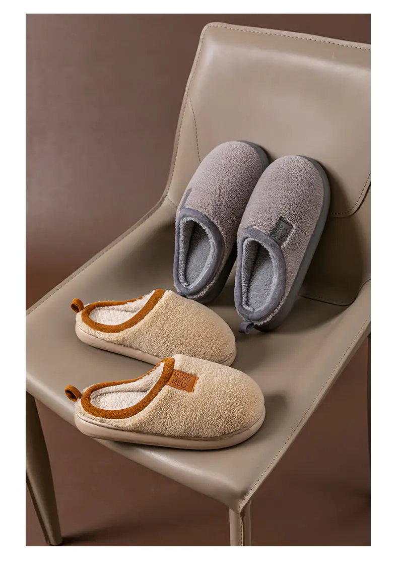 Plush Slippers 2026 Autumn and Winter New Style Home Cotton Slippers for Women, Comfortable Non-Slip Home Use Warm Fleece-Lined Men's Slippers — feature 17