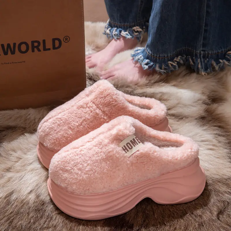 Winter Cotton Slippers Women Thick Soft Warm Furry - Image 6