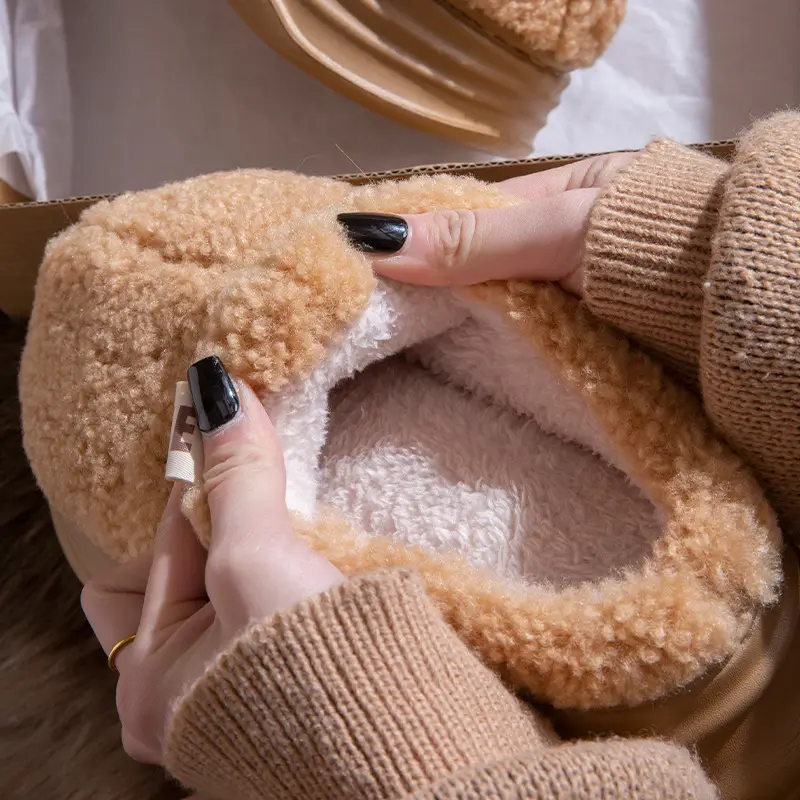 Winter Cotton Slippers Women Thick Soft Warm Furry - Image 7