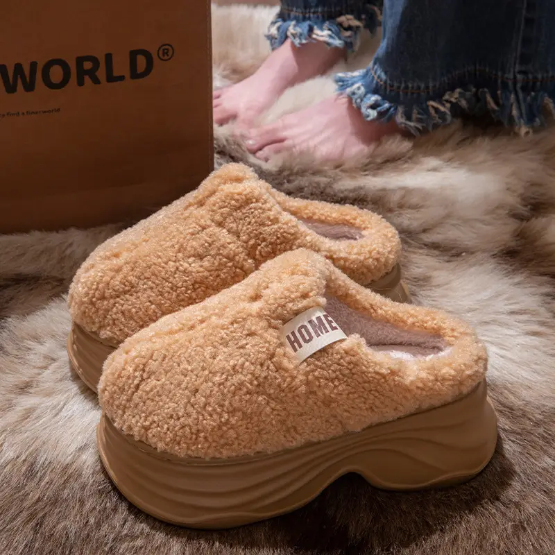 Winter Cotton Slippers Women Thick Soft Warm Furry - Image 5