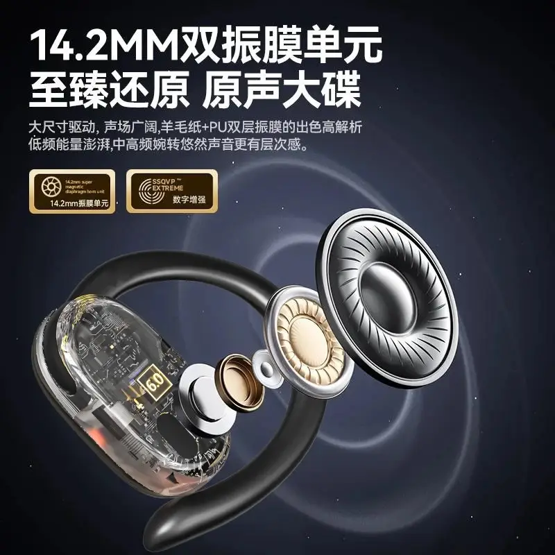 【Berlin Sound】2026 Trendy Open-Style Wireless Sports Headphones, Comfortable for Long Wear, Ultra-Long Battery Life Headphones
