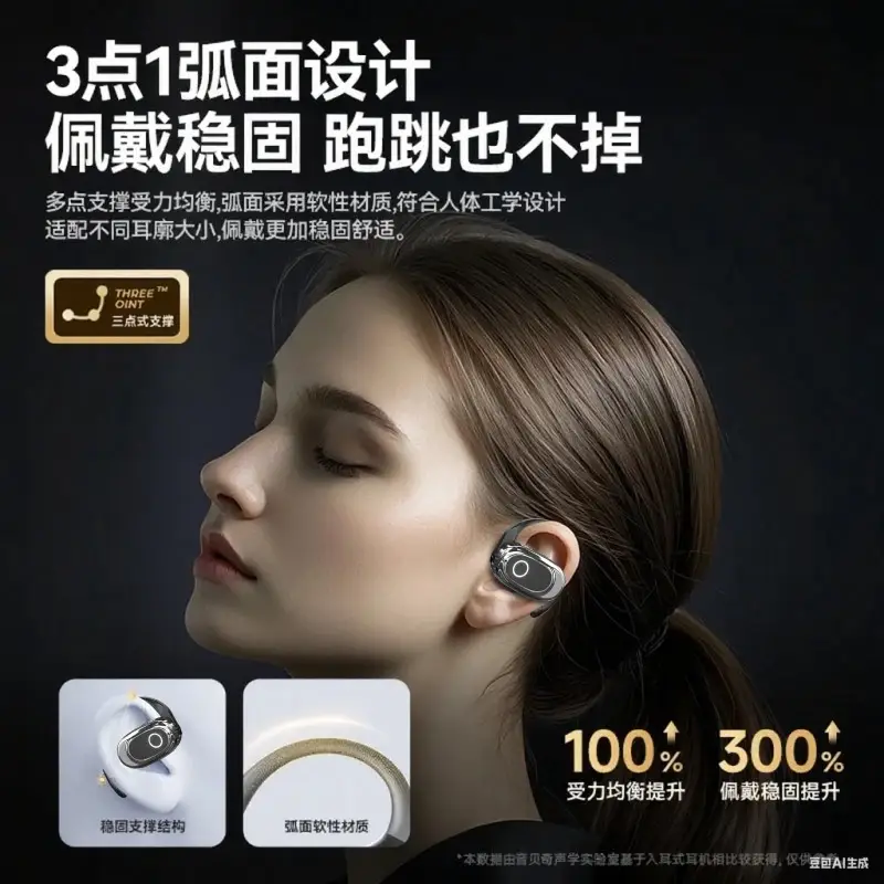 【Berlin Sound】2026 Trendy Open-Style Wireless Sports Headphones, Comfortable for Long Wear, Ultra-Long Battery Life Headphones