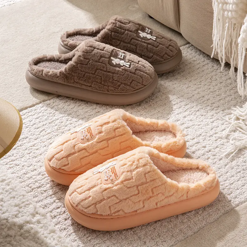 2025 Cotton Cartoon Slippers Women Winter Warm Pink - Image 7