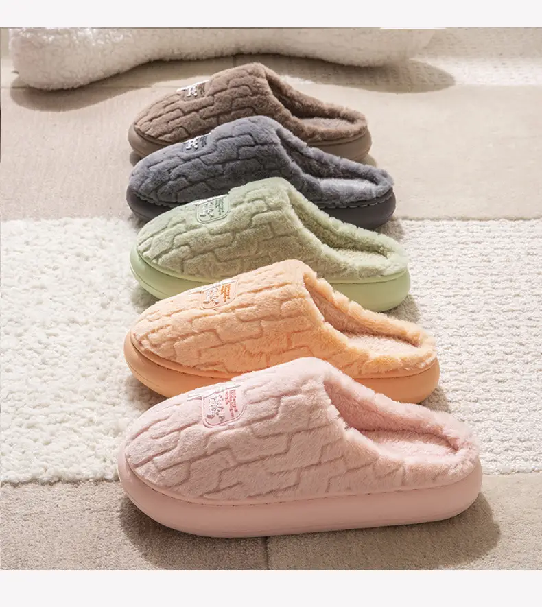 2025 Cotton Cartoon Slippers Women Winter Warm Pink — feature 9