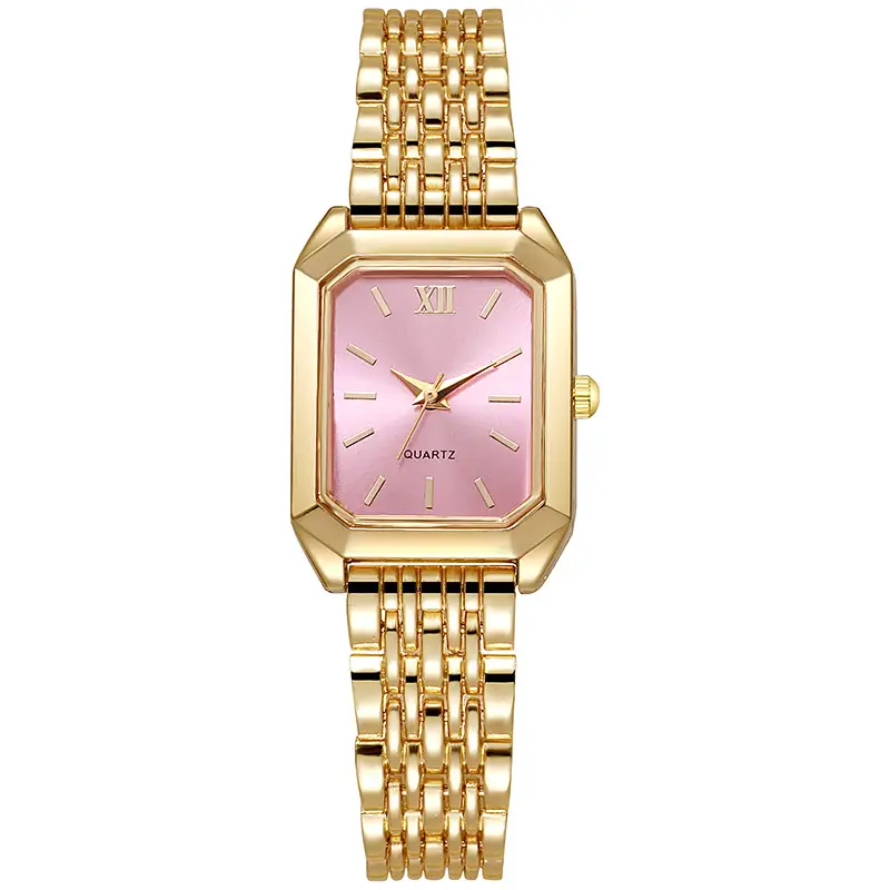 Simple and Versatile Square Quartz Watch, Exquisite Ins-Style Steel Band Fashion Quartz Watch, Fashionable Light Luxury Student Watch for Women — feature 6