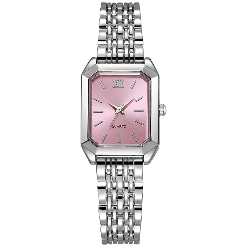 Simple and Versatile Square Quartz Watch, Exquisite Ins-Style Steel Band Fashion Quartz Watch, Fashionable Light Luxury Student Watch for Women — feature 9