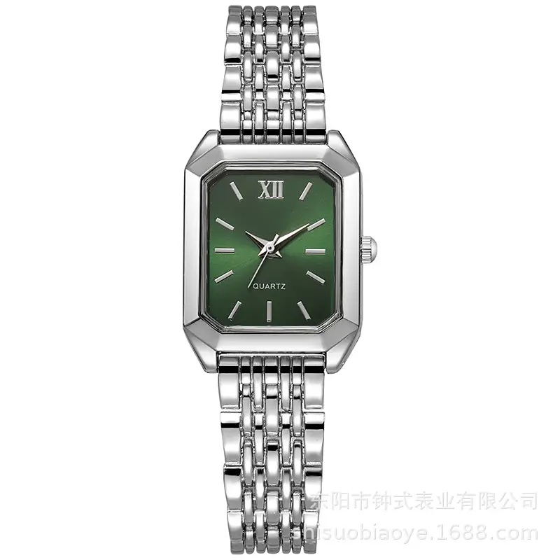 Simple and Versatile Square Quartz Watch, Exquisite Ins-Style Steel Band Fashion Quartz Watch, Fashionable Light Luxury Student Watch for Women