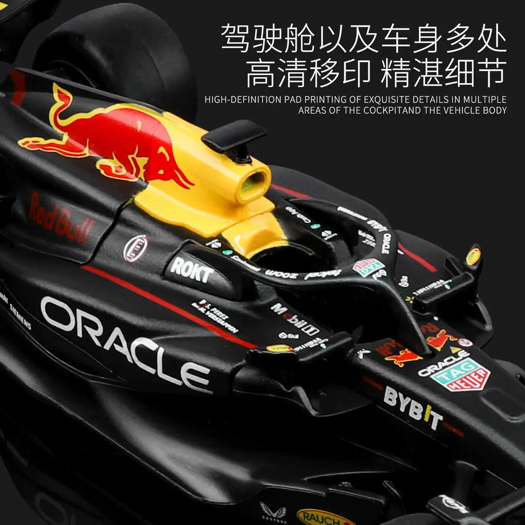 1:43 Red Bull F1 Rb19 Alloy Car Model Simulation Formula Racing Car Decoration Children's Toy Gift Wholesale