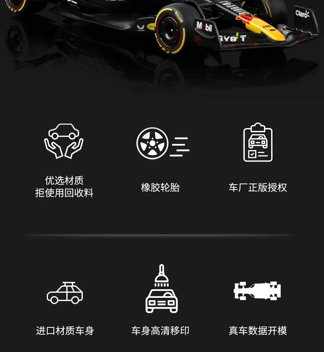 1:43 Red Bull F1 Rb19 Alloy Car Model Simulation Formula Racing Car Decoration Children's Toy Gift Wholesale — feature 4