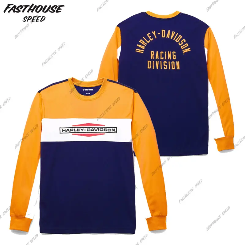 Hot-Selling Harley Motorcycle Off-Road Riding Clothing, Summer Long-Sleeved Breathable Motorcycle Clothing, Track Quick-Drying Clothing, Motorcycle Travel T-Shirt