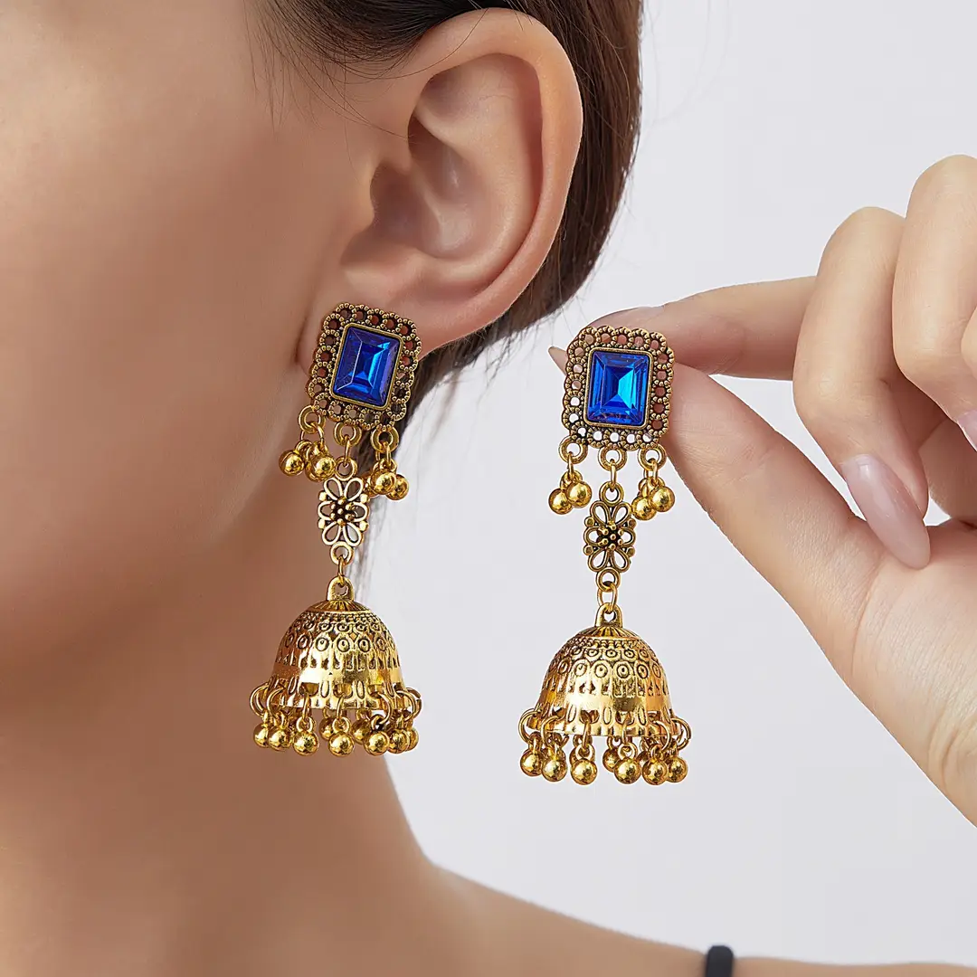 European and American Cross-Border New Fashion Earrings, Bohemian Style Earrings, Ethnic Retro Tassel Earrings in Stock