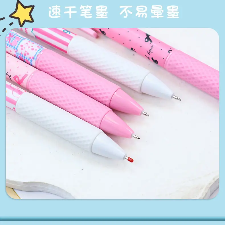 Limited Edition Pink Bowknot High-Appearance Retractable Pen 0.5mm Black Quick-Dry Smooth Writing Student Gel Pen — feature 7