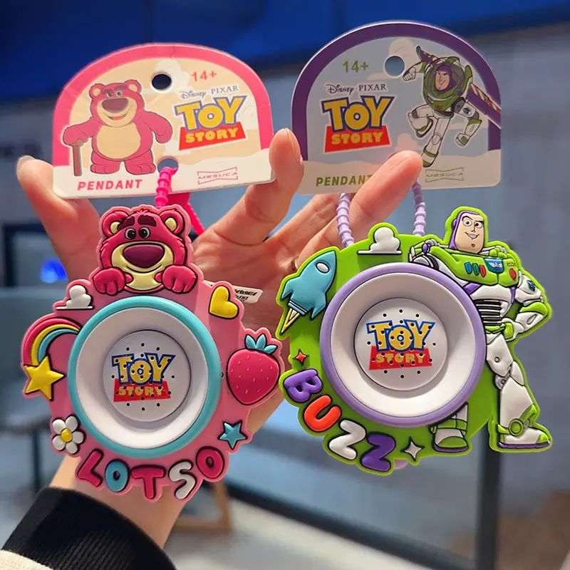 Cute and Creative Authentic Toy Story Buzz Lightyear Strawberry Bear Speaker Recording Toy Keychain Bag Pendant