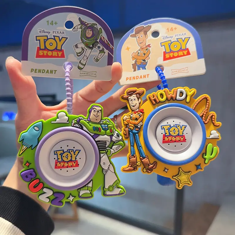 Cute and Creative Authentic Toy Story Buzz Lightyear Strawberry Bear Speaker Recording Toy Keychain Bag Pendant