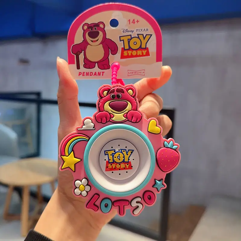 Cute and Creative Authentic Toy Story Buzz Lightyear Strawberry Bear Speaker Recording Toy Keychain Bag Pendant