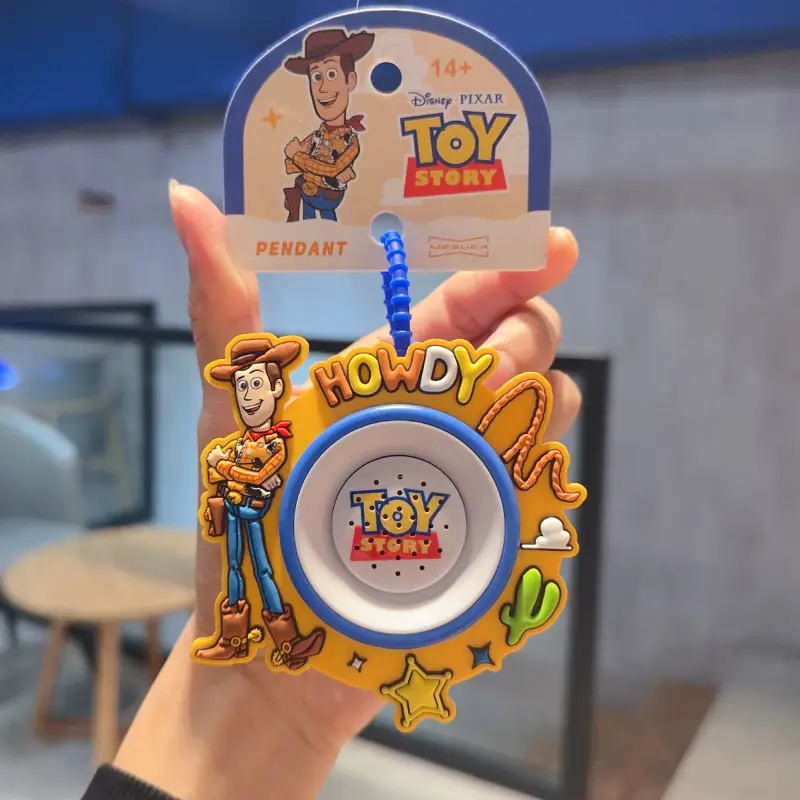 Cute and Creative Authentic Toy Story Buzz Lightyear Strawberry Bear Speaker Recording Toy Keychain Bag Pendant