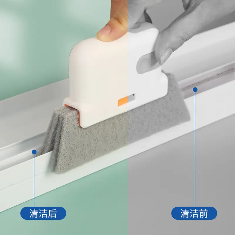 Cross-Border Hot-Selling Three-In-One Window Cleaning Brush Tool, Detachable Groove Cleaning Brush, Window Sill Gap Brush, No Dead Corners