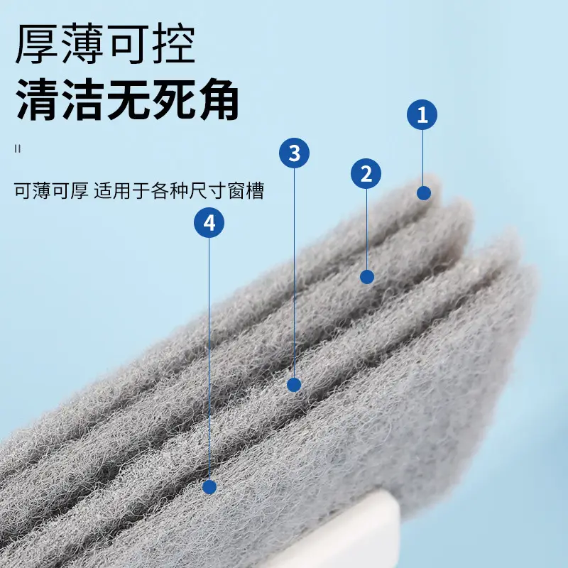 Cross-Border Hot-Selling Three-In-One Window Cleaning Brush Tool, Detachable Groove Cleaning Brush, Window Sill Gap Brush, No Dead Corners — feature 9