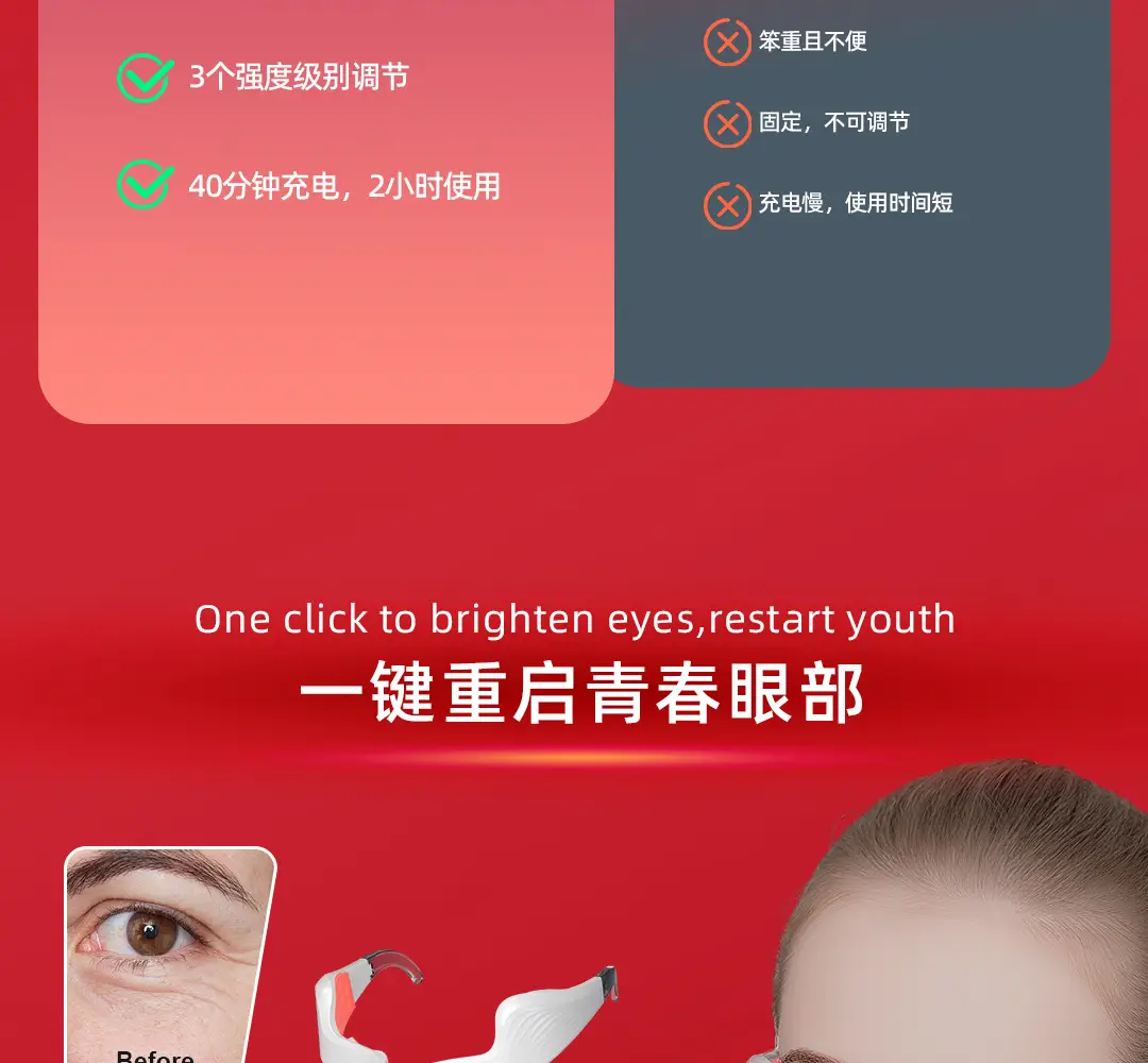 Beauty Eye Device Ems Eye Bag Massager Red Light Eye Care Device Introduction Device Beauty Device Red Light Massage Beauty Eye Device Beauty Eye Care Device — feature 12