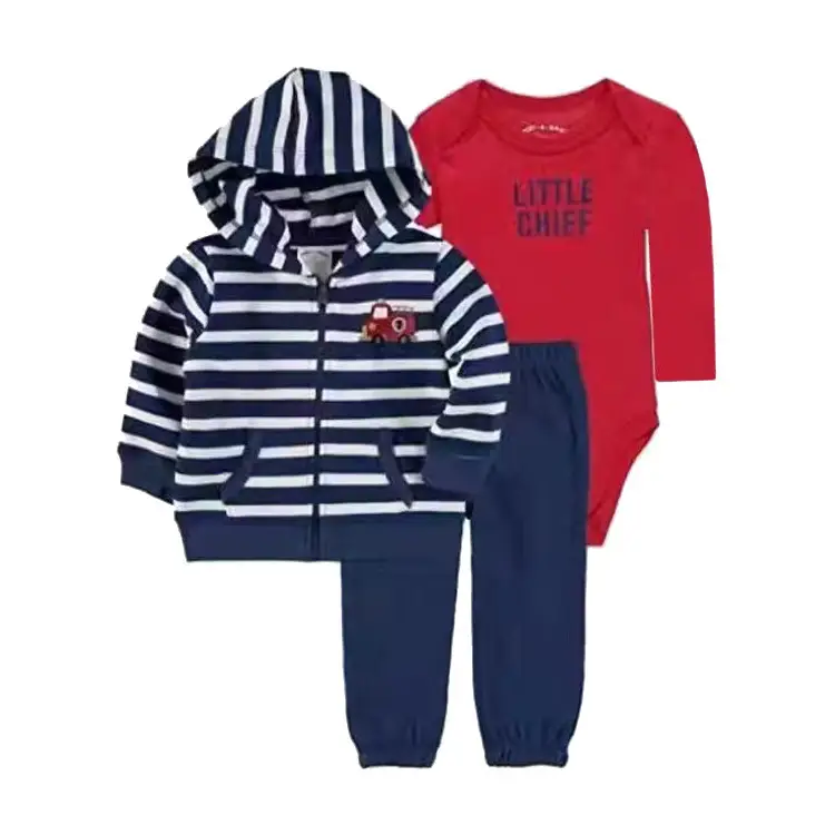 Foreign Trade Children's Clothing Spring and Autumn Cross-Border Dropshipping Baby Hooded Jacket Long Pants Long-Sleeve Romper Infant Three-Piece Set — feature 20