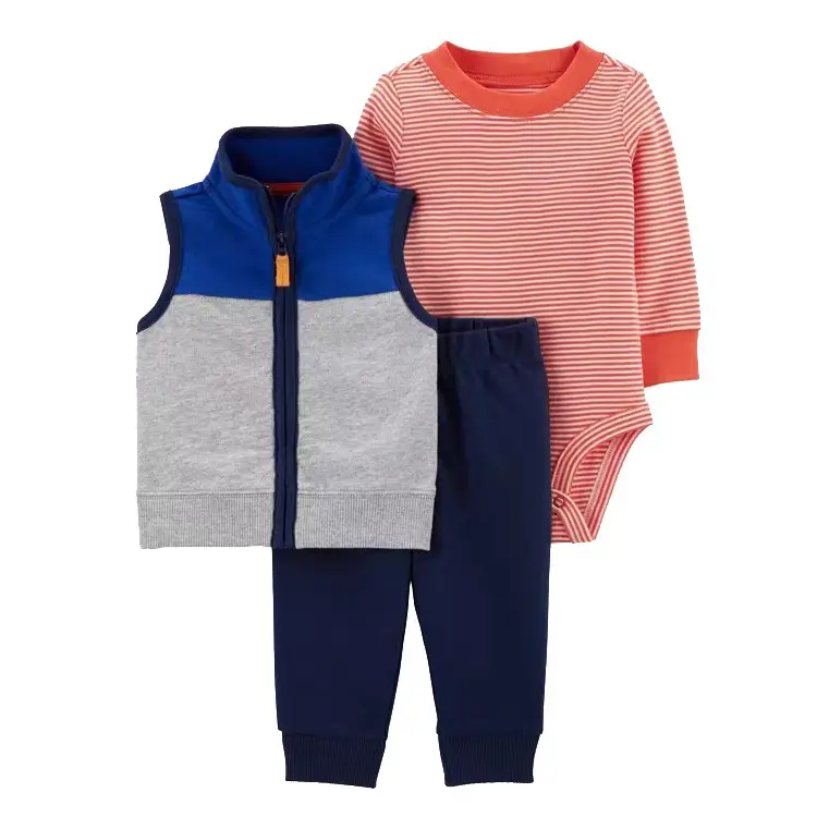 Foreign Trade Children's Clothing Spring and Autumn Cross-Border Dropshipping Baby Hooded Jacket Long Pants Long-Sleeve Romper Infant Three-Piece Set — feature 34