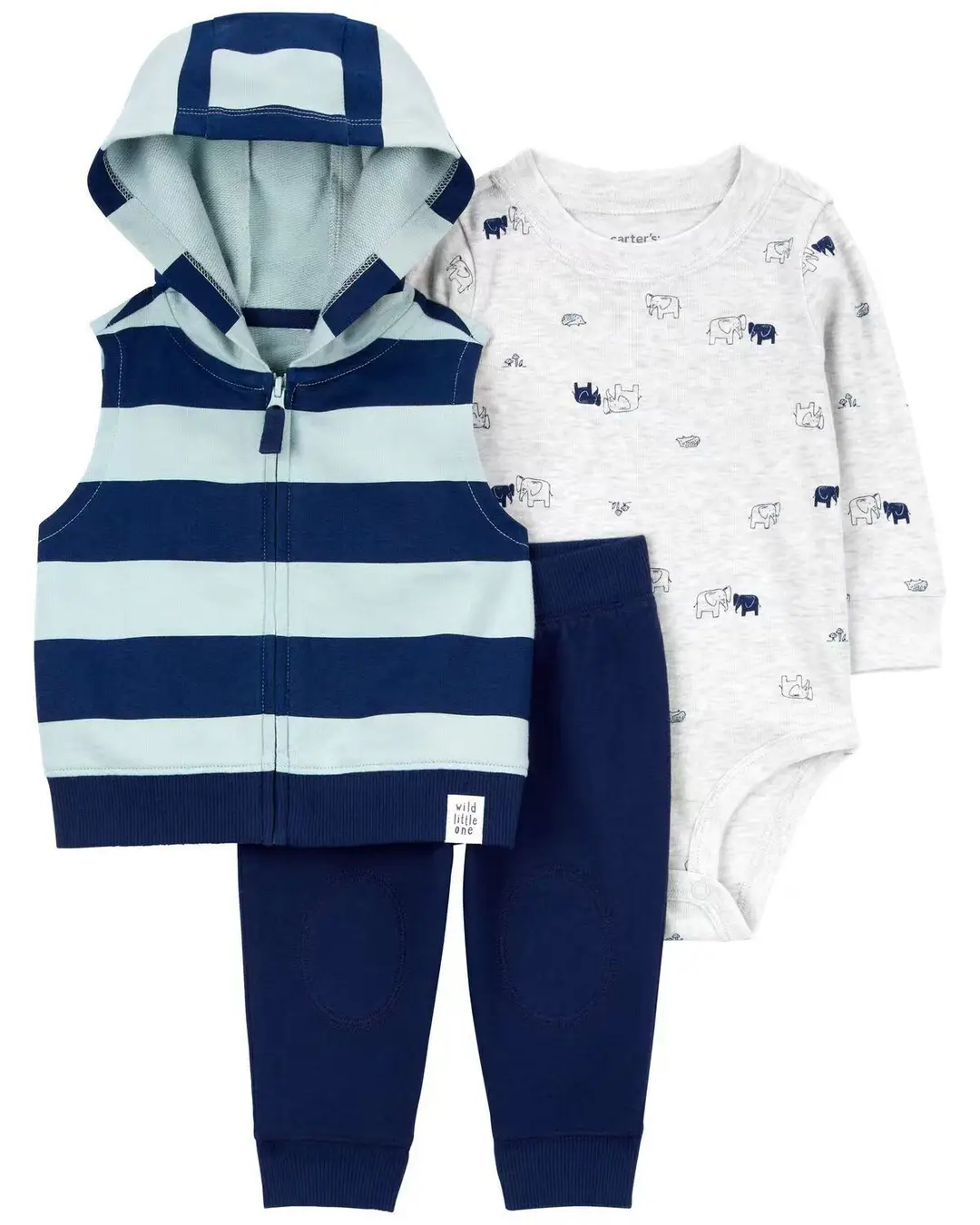 Foreign Trade Children's Clothing Spring and Autumn Cross-Border Dropshipping Baby Hooded Jacket Long Pants Long-Sleeve Romper Infant Three-Piece Set — feature 41
