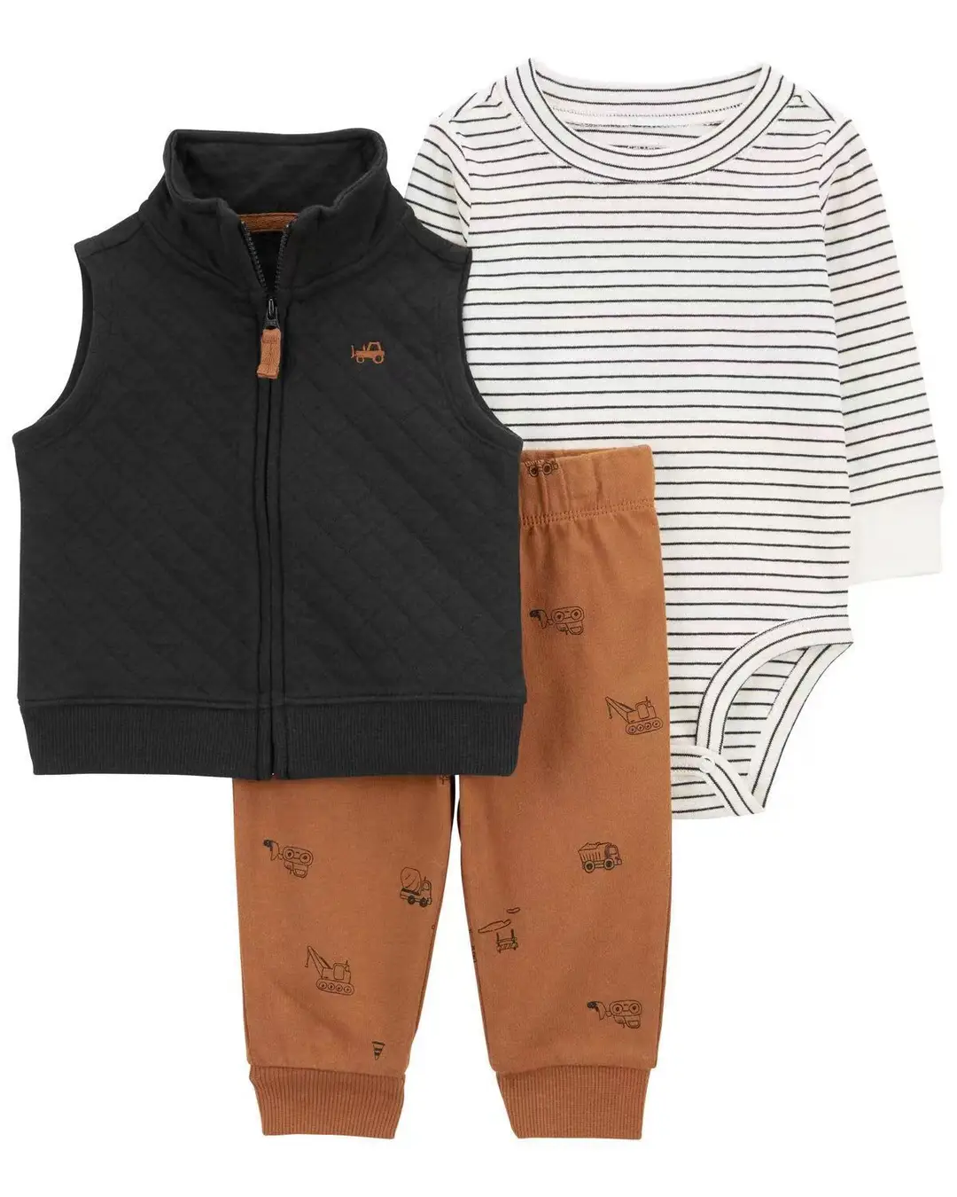 Foreign Trade Children's Clothing Spring and Autumn Cross-Border Dropshipping Baby Hooded Jacket Long Pants Long-Sleeve Romper Infant Three-Piece Set