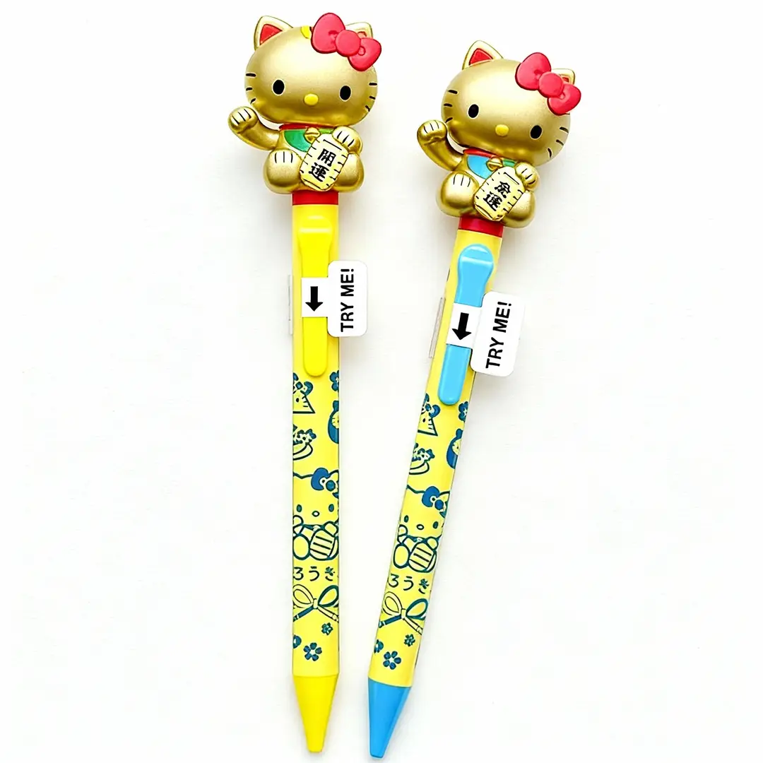 Japanese Version Sanrio Hello Kitty Lucky Cat Shaking Ballpoint Pen with Press Button for Good Luck and Fortune, Warding Off Bad Luck, Hello Kitty — feature 2