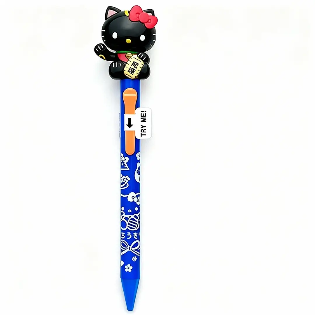 Japanese Version Sanrio Hello Kitty Lucky Cat Shaking Ballpoint Pen with Press Button for Good Luck and Fortune, Warding Off Bad Luck, Hello Kitty — feature 3