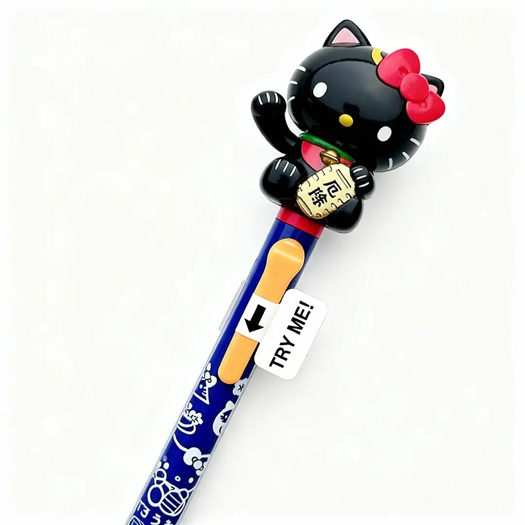 Japanese Version Sanrio Hello Kitty Lucky Cat Shaking Ballpoint Pen with Press Button for Good Luck and Fortune, Warding Off Bad Luck, Hello Kitty — feature 5