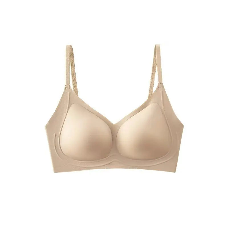 Skin-Friendly, Traceless Foundation-Like Lingerie, Non-Transparent Jelly Strip Soft Support, Soft and Comfortable, Lightweight Beauty Back Bra