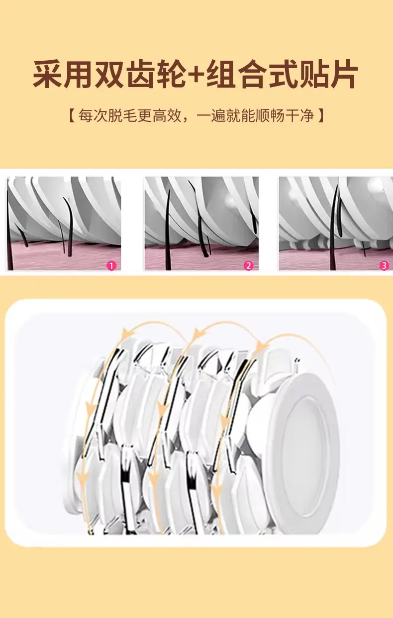 Multifunctional Four-In-One Hair Removal Device, Suitable for Both Men and Women, for Shaving Hair on the Whole Body, Underarms, Private Areas, and for Skin and Nail Polishing — feature 6