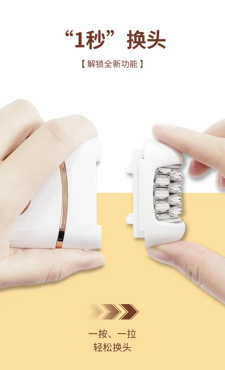 Multifunctional Four-In-One Hair Removal Device, Suitable for Both Men and Women, for Shaving Hair on the Whole Body, Underarms, Private Areas, and for Skin and Nail Polishing — feature 9