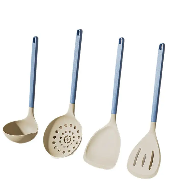 Food-Grade Silicone Spatula, Non-Stick Cooking Spatula, Household High-Temperature Resistant Colander, Soup Spoon, Kitchen Utensil Set