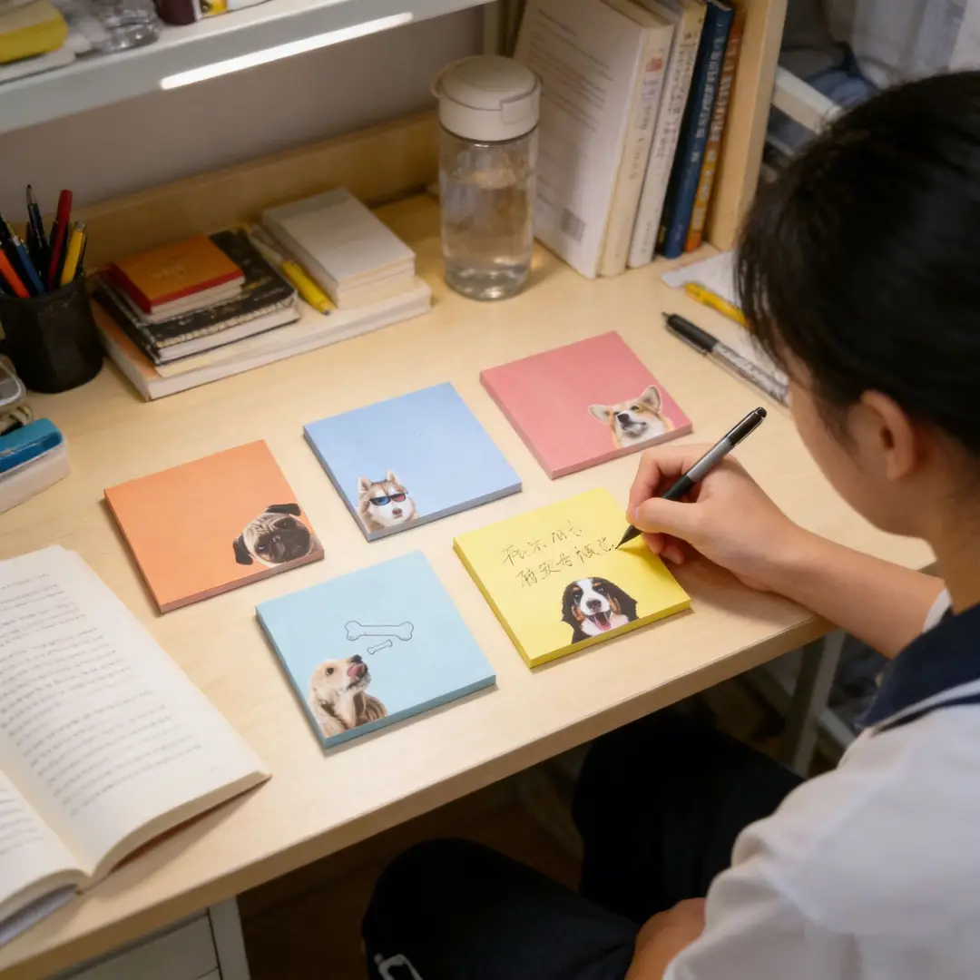 Cross-Border Colorful Cat Sticky Notes with Strong Adhesive, Solid Color Sticky Notes, Creative Cute Small Notebooks for Students to Use — feature 19