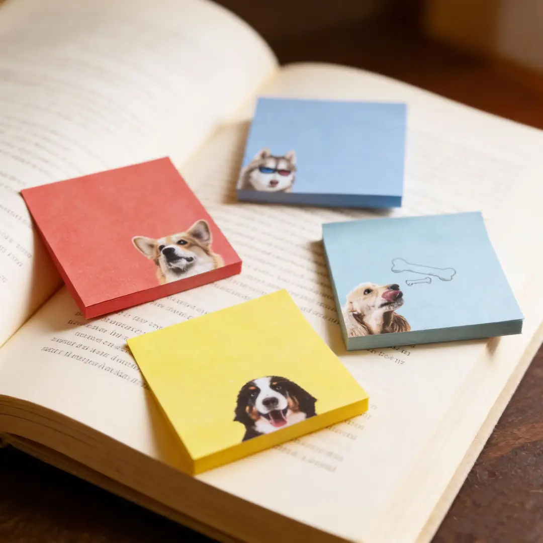 Cross-Border Colorful Cat Sticky Notes with Strong Adhesive, Solid Color Sticky Notes, Creative Cute Small Notebooks for Students to Use — feature 21