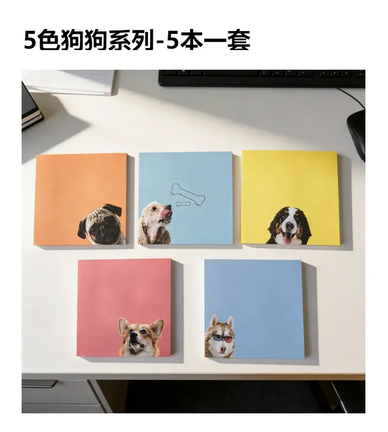 Cross-Border Colorful Cat Sticky Notes with Strong Adhesive, Solid Color Sticky Notes, Creative Cute Small Notebooks for Students to Use — feature 8
