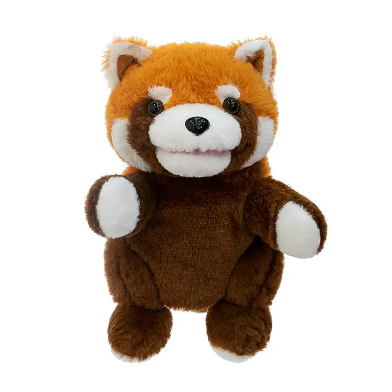 Cross-Border Zoo Souvenirs, Plush Toys, Animal Tiger Raccoon Hand Puppets, Parent-Child Dolls, Kindergarten Performances