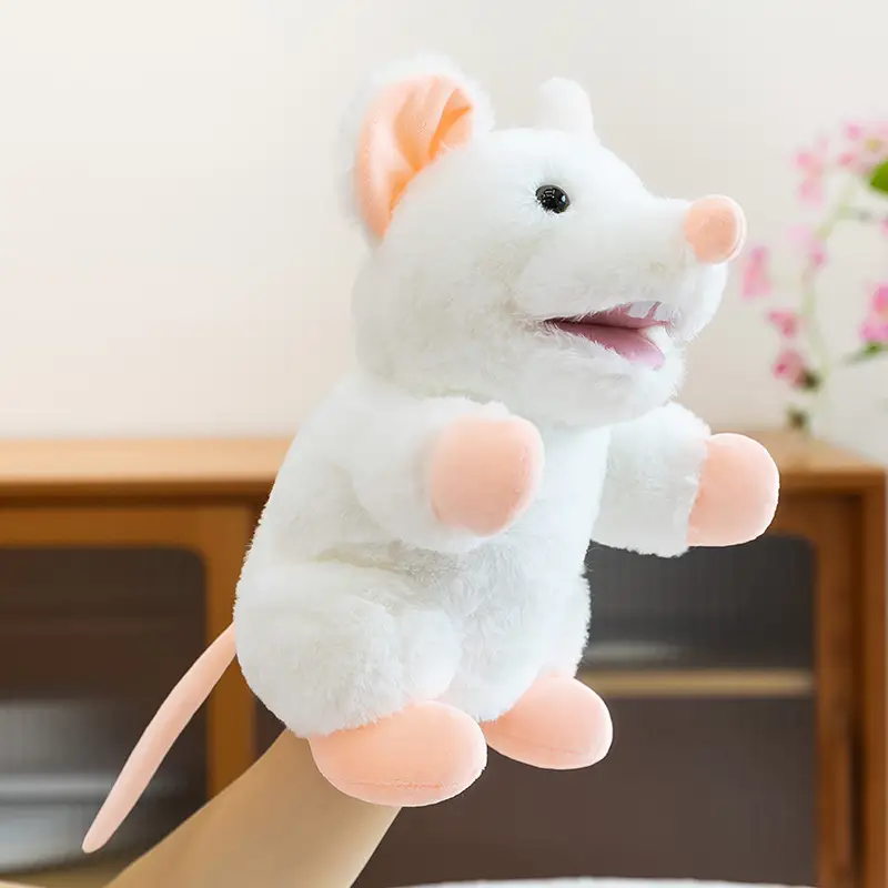 Cross-Border Zoo Souvenirs, Plush Toys, Animal Tiger Raccoon Hand Puppets, Parent-Child Dolls, Kindergarten Performances