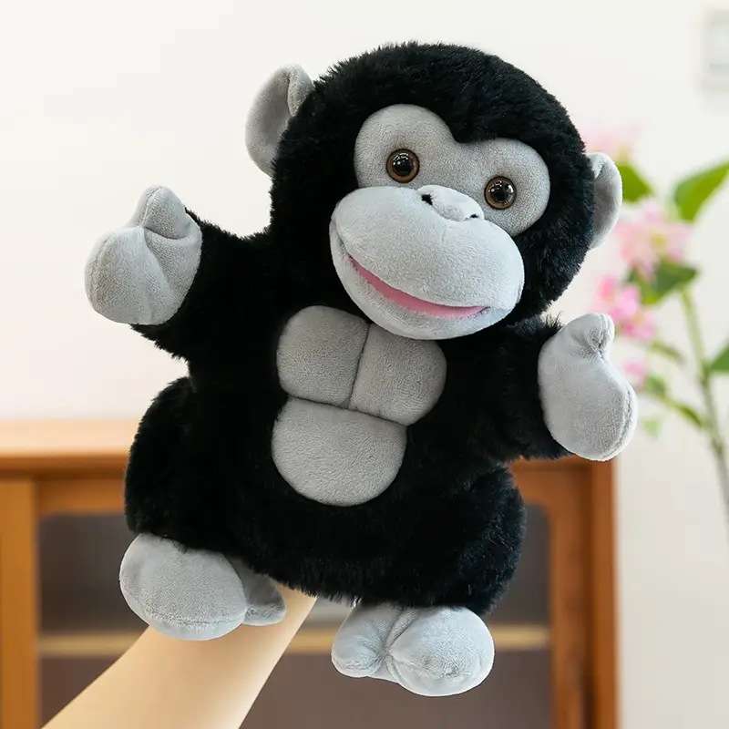 Cross-Border Zoo Souvenirs, Plush Toys, Animal Tiger Raccoon Hand Puppets, Parent-Child Dolls, Kindergarten Performances