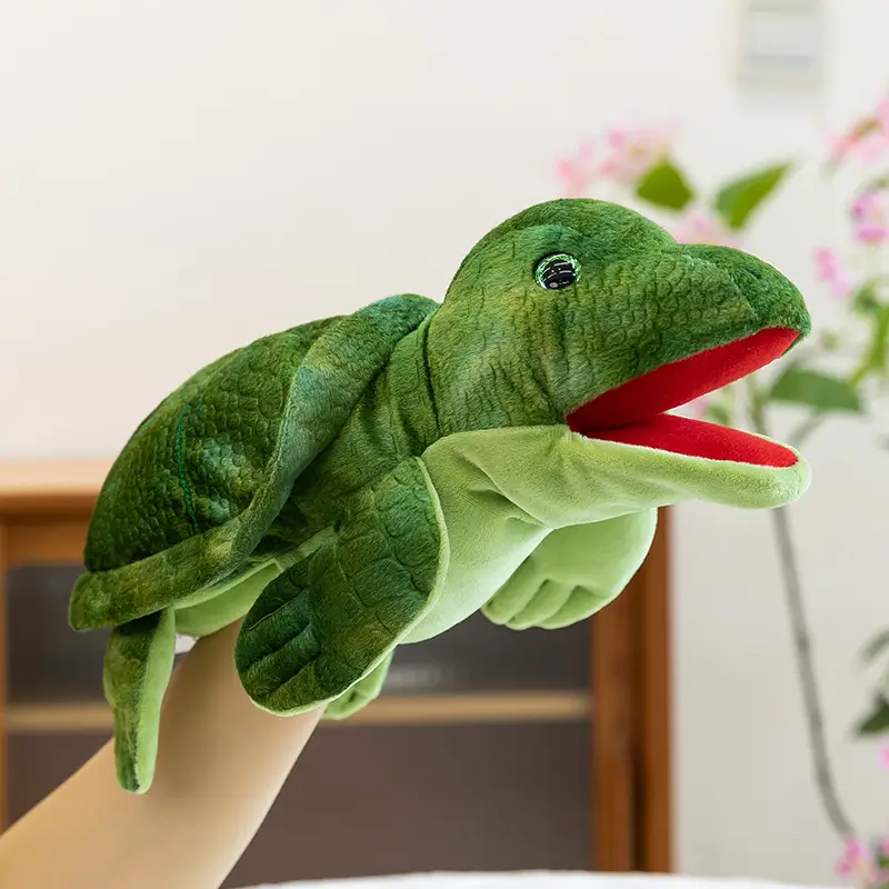 Cross-Border Zoo Souvenirs, Plush Toys, Animal Tiger Raccoon Hand Puppets, Parent-Child Dolls, Kindergarten Performances