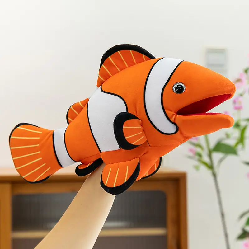 Cross-Border Zoo Souvenirs, Plush Toys, Animal Tiger Raccoon Hand Puppets, Parent-Child Dolls, Kindergarten Performances
